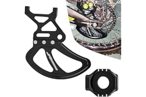 JFG RACING Motorrad-Bremsscheibenschutz hinten + Achsblock Hinterachsspanner Kettenspanner für Sur Ron S/X Segway X160/X260-Schwarz