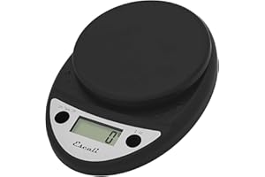 Escali P115CH Primo Digital Kitchen Scale - Kitchen Office Scale - Baking - Portion Control - Hobbies - Herb Scale Household Scale - 5 kg - Black - 22 x 15 x 4 cm