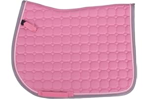 QHP Schabracke Florence extravagante Quadratsteppung 2 Zierkordeln (Shetty VS, Flamingo pink)