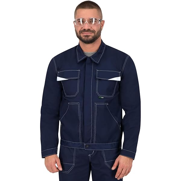 BWOLF LISBON Arbeitsjacke Herren - Multifunktional Mit Vielen Taschen - 65% Polyester 35% Baumwolle