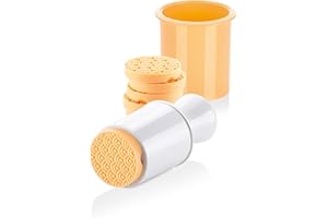 Tescoma 630110 Delicia Timbro per Biscotti 6 Decori Geometrici, Plastica, Giallo, 1 Pezzo