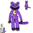 LEGQYJK Smiling Critters Plush Toy, Plush Toy for Children, Smiling Critters Plush Toy, Catnap Plush Toy Favourite Gifts for Children Birthday Party (Light Purple)