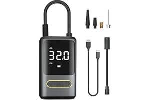 Frikink Inflador de Ruedas Coches, Bicicletas y Motos | Compresor de Aire Portátil a Batería | Hinchador de Emergencia, Batería Portátil