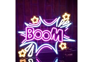 PILOYINDE Boom Letreros de neón letreros de neón con alimentación USB de neón frescos y coloridos para dormitorio restaurante Bar fiesta decoración de pared