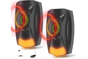 SOLITUZURODE Repellente Ultrasuoni per Topi Pacco da 2 - Repellente per Ratti - 3 modalità di Funzionamento - modalità Silenziosa - Non Tossico - Efficace Contro Topi e Ratti, Zanzare,Scarafaggi, Flea