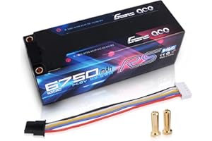Gens ace 4S Lipo Batterie 6750mAh 14.8V 100C 4S RC Batterie RC avec connecteur 5.0mm to Molex-43645-5P Connection,pour Most 1/8 Scale RC Cars