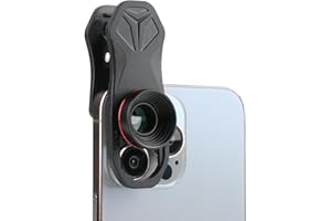 LEUUD Objectif Macro Professionnel pour Smartphone HD, Objectif Macro 10X, Objectif d'appareil Photo de Téléphone, Universel Objectif Téléphone Portable avec iPhone, Pixels, Samsung Galaxy