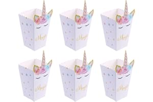 TOYMYTOY 12 Stück Einhorn Popcorn Boxen Karton Süßigkeiten Container für Kinder Geburtstag Einhorn Thema Partyangebot