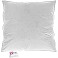 HOMESCAPES Goose Feather and Down Cushion Pad 45 x 45 cm (18” x 18”) Inner Insert Filler with 100% Cotton Down Proof Cover Hypoallergenic RDS Certified Machine Washable