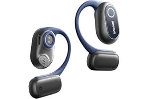 Baseus Open Ear Earbuds, Ultra Comfort Ear Hook with Hi-Res & LDAC Powerful Sound, Rich Bass, 60H Play, BT5.4, AI Clear Calls, Multipoint Connection - Bowie MF1