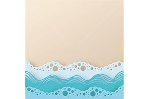 JIZIAN Ocean Beach Wave Metal Cutting Dies Special Summer Background Stencil Decorative Gift Craft for DIY Scrapbooking Die Cutting Art Embossing