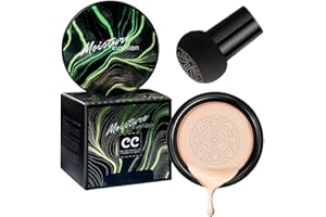 GL-Turelifes Mushroom Head CC Cream Air Cushion Foundation Water Feeling Flawless BB Cream Moisturizing Oil Control,Long Lasting, Lightweight & Smoothing (#04Nude, 15 oz)