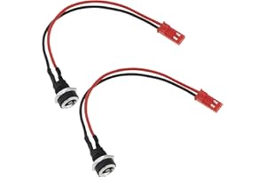eMagTech 2 Piezas Puerto de Carga para Scooter Eléctrico de 2 Pines Longitud del Cable 15 cm Conector Coaxial 5,5 mm OD 2,5 mm ID Compatible con GOTRAX GXL V2 XR Elite Scooter Eléctrico