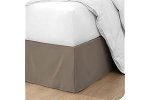 ISZI Rivestimento per Giroletto Matrimoniale Vestiletto Matrimoniale Coprirete Singolo Gonna da Letto Gonna Letto con Volant Gonna da Letto Facile da Installare da 35Cm,Marrone,180 * 200+35cm