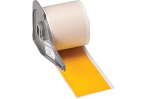 Brady Cinta adhesiva permanente de vinilo para todo tipo de clima para impresoras M710 y BMP71, 2 pulgadas x 50 pies, color amarillo. M7C-2000-595-YL