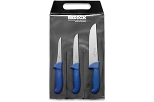 ‎ERGOGRIP F. DICK Messer Set ErgoGrip 3-teilig (Ausbeinmesser 13 cm „schmal“, A. Messer 15 cm „breit“, Blockmesser 21 cm, HRC 56°) 82559000