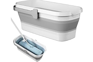 HAILERIO Panier/Seau Pratique Rectangulaire Pliable | Seau Pliable | Camping | Vadrouille Nettoyage en Forme Rectangle | Seau Multi-Usage Portable pour Le Nettoyage La Maison