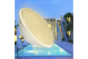 KWODE Luz de Piscina, 36W PAR 56 LED Lámpara de luz subacuática para Piscina, Luz Blanca cálida Impermeable para Estanque de Piscina Interior al Aire Libre, 3000K DC 12V