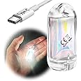 SROOS Mini LED Lantern Torch , Rechargeable Waterproof EDC Keychain Small LED Flashlight for Camping, Portable Magnetic Small Stick Lamp Torch Light (1PCS White)