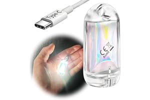 SROOS Mini LED Lantern Torch , Rechargeable Waterproof EDC Keychain Small LED Flashlight for Camping, Portable Magnetic Small Stick Lamp Torch Light (1PCS White)