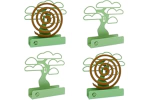 Moranduzzo - Set 4 Porta Zampironi Bonzo in Metallo - Made in Italy, Prodotto di Design Italiano - Collezione Signora Flaim (Confezione 4 Pezzi)