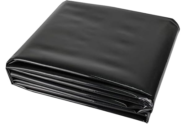 Revêtement de bassin HDPE durable pour bassins extérieurs, 3x4m 4x6m 5x8m 8x10m 10x12m revêtement d'étang préformé, membrane de piscine de jardin pour bassins à poissons Koi, fontaine et cascade(4x5m)