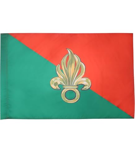 Drapeau De Table Légion étrangère Française 14x21cm - AZ FLAG Polyester Qualité