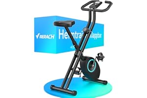 ‎MERACH MERACH Heimtrainer Fahrrad Klappbar, Hometrainer Fahrrad mit LCD Monitor, Magnetisches Ergometer Heimtrainer mit Bequemem Sitzkissen, Fitnessbikes für Zuhause, Platzsparend, 136KG