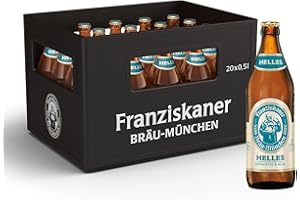 ‎FRANZISKANER Franziskaner Hell Flaschenbier, MEHRWEG im Kasten, Helles Bier aus München (20 x 0.5 l)