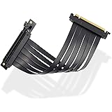 XTVTX PCIE 3.0 16x Hoch Gescndigkeit Riser-Kabel 90 Grad rechter Winkel Grafik-Verlängerungskabel,Gaming Riser-Kabel,Schwarz,