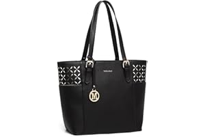 Miss Lulu Sac à Main Femme, Grand Cabas pour Cours et Voyage, Sac à Épaule en Cuir Marque Tendance, Fourre-Tout pour Les Femmes et Filles