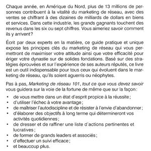 MARKETING DE RESEAU 101 Livre en Ligne - Telecharger Ebook