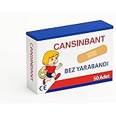 SUWORS Cansın Band-Aid 50 Pieces &ndash; Flexible and Breathable Fabric Surface, Skin Friendly, Suitable for Daily Use, Strong Adhesive, Provincial