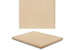 Unicook Pizza Stone, Cordierite Baking Stone for Oven and BBQ, Grilling Pizza Plate, Ideal for Making Bread, Cookies and More, Thermal Shock Resistant, Durable and Safe, Rectangular, 38 x 30 cm