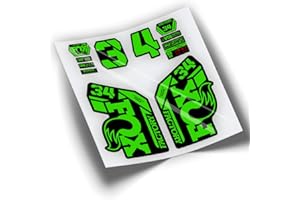 PEGATINEA Fox 34 Factory 2021 Bicycle Fork Stickers WP411 Fluorescent Green