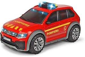 DICKIE TOYS Dickie - Volkswagen Tiguan - 25cm - Voiture de Pompiers - Effets Sonores et Lumineux - Dès 3 Ans - 203714016002