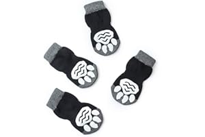 HARFKOKO Pet Heroic Indoor Anti-Rutsch Socken für Hunde und Katzen - 8 Größen von S bis 5XL für kleine-riesige Tiere - Pfotenschutz und Traktion Dank Silikon-Gel