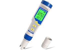 YIYEGO pH Messgerät Wasser, pH Wert Messgerät & EC Messgerät für Pools, 7 in 1 ORP Salzwasser PPM Messgerät Wasser für Salzwasser Pool, Aquarium, Whirlpool, Hydrokultur