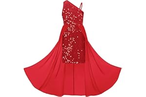 GRACE KARIN Robe à Sequins Asymétrique sans Manches Une épaule pour Petite Fille en Ligne