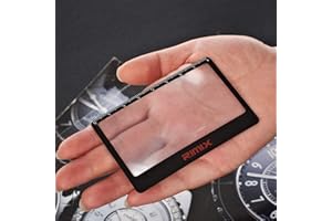 HSHDUTI Tragbare 3-fache Lupe im Kartenformat, ultradünn, HD Leselupe – Schwarz