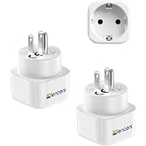 LENCENT 2 Pieces US Plug Adapter Type B from Spain to US | 2-Pin European to 3-Pin US Adapter for USA, Canada, Mexico, Thaila
