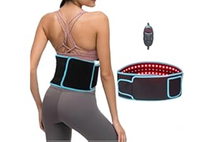 ZILYNHOM Cinturón de cintura infrarrojo de 660 nm y 850 nm, almohadilla térmica para espalda, abdomen, abdomen, piernas, alivio del dolor en las articulaciones, con 5 niveles y temporizador