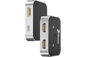 Reagle Przełącznik HDMI 2.1 – dwukierunkowy przełącznik 8K 60 Hz, 4K @ 144 Hz o szerokości pasma 48 Gb/s, Plug & Play, aluminiowa obudowa, wyświetlacz LED, do telewizora, PS5, Xbox, Blu-Ray,