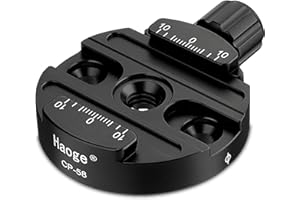 Haoge CP-58 58mm Screw Knob Quick Release Clamp Adapter Mount for Quick Release QR Plate Camera Tripod Ballhead Monopod Ball Head Fit Arca Swiss