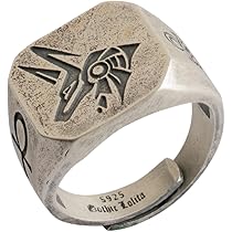 Ägyptischer Ring Mit Horusauge - Verstellbarer Vintage Schmuck Unisex