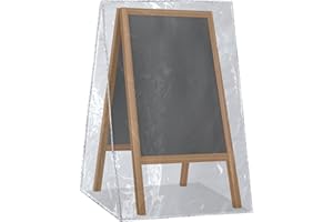 Klmnop Waterproof A Frame Chalkboard Sign Cover, 40 x 27 x 22 Inch Transparent Sandwich Board Cover for Outdoor Double Sided Chalkboard (Cover Only)