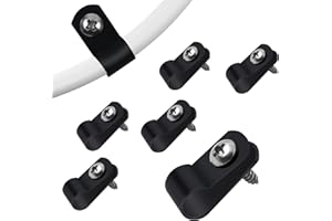 Aroidful 100 Piezas Negro R-Clip, Abrazadera de Cable de Nailon de 6,4 mm, Viene Con 100 Tornillos, Reutilizable, Para Organizar Cables y Más