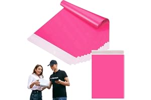 YAAVAAW 10p 45x60cm Hot Pink Vinted Borse postali per vestiti, buste postali in poli autosigillanti, grandi sacchetti di spedizione per pacchi forti sacchetti di consegna buste di plastica per la spedizione