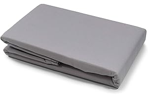 SUNWOOD Microfaser Bettlaken Haustuch ohne Gummizug Betttuch Pension Reise Tischdecke (Grau, 200x220 cm)