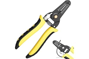 PSFXBM 10-22 AWG Multi Gauge 7" Precise Wire Strippers, Cable Stripper Tool, Safety Lock Cable Stripper Tool, Professional Handle Design Wire Strippers Electrical for Cutting and Stripping Most Wiring